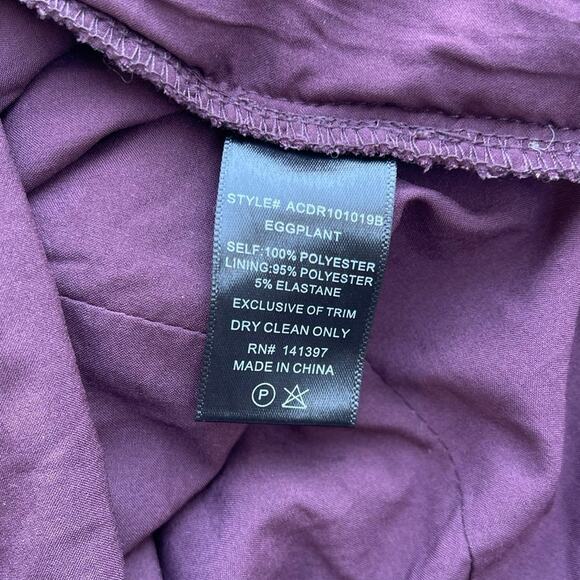 ASTR The Label Mardi Long Sleeve Ruched Mini Dress in Eggplant Purple - Small - Picture 13 of 15